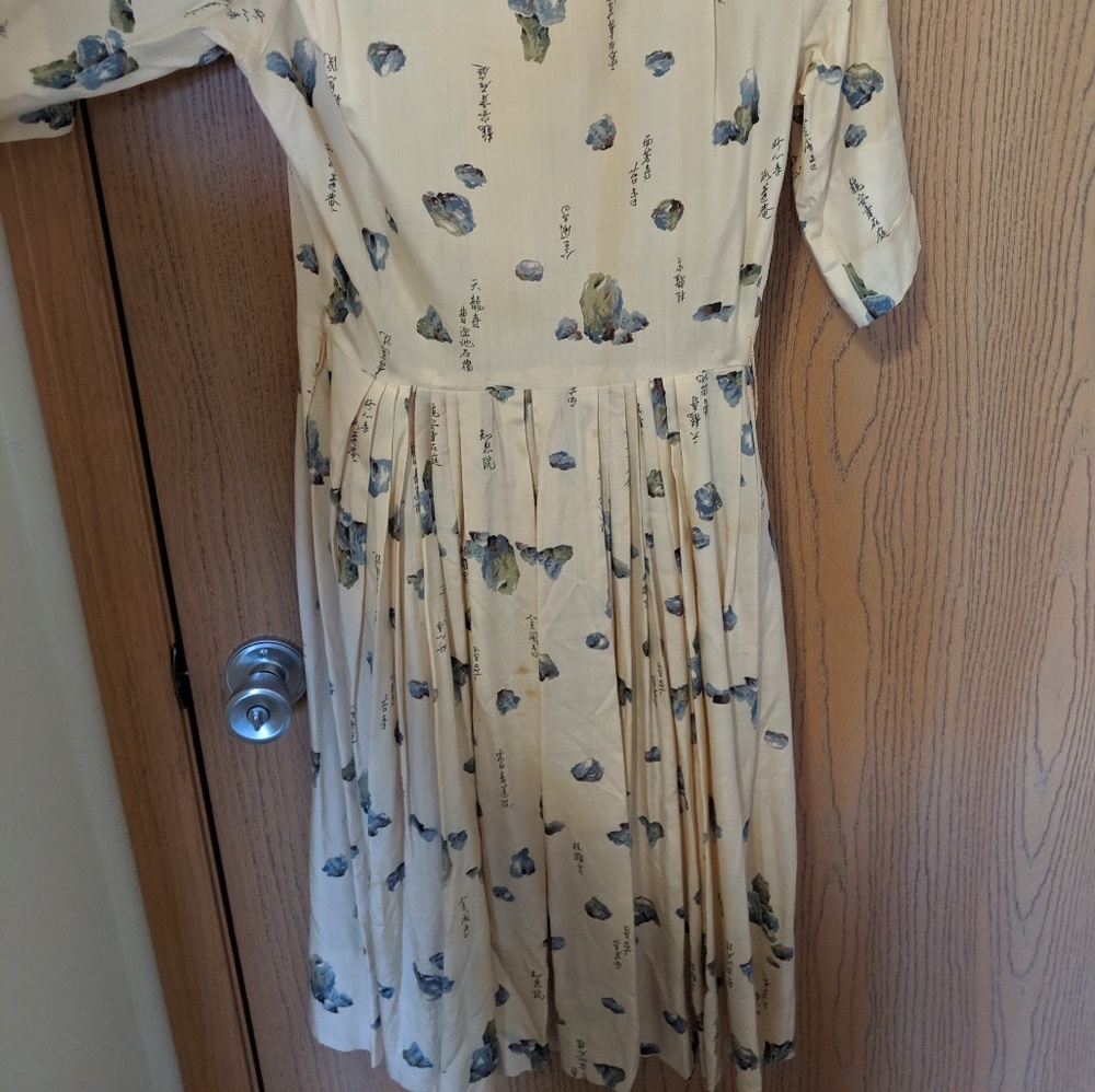 1950s Vintage Pale yellow dress
